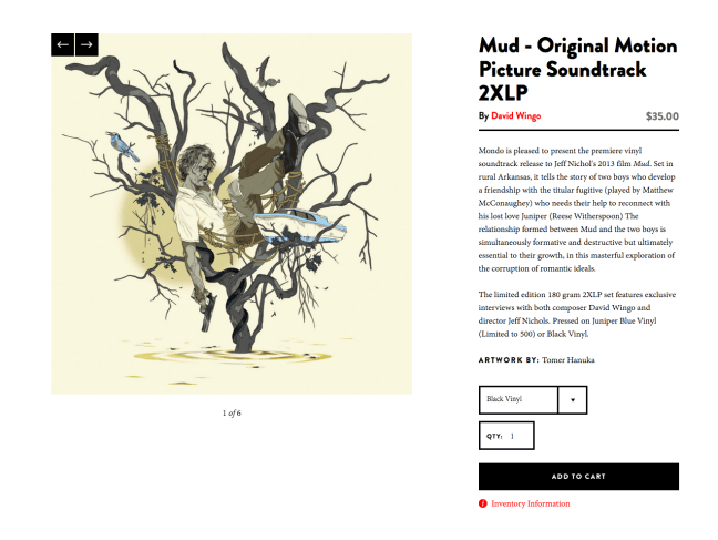 Mud   Original Motion Picture Soundtrack 2XLP – Mondo